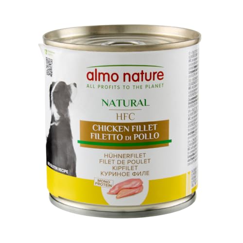 Almo Nature HFC Natural - Nassnahrung für Hunde mit Hühnerfilet ursprünglich Lebensmittelqualität und Werden jetzt für Hundenahrung erwendet.