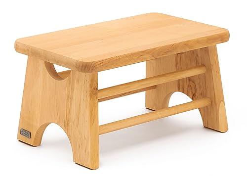 Original Tritthocker Max von BioKinder | Schemel & Hocker aus Erlen-Massivholz | 34 x 21,5 x 20 cm