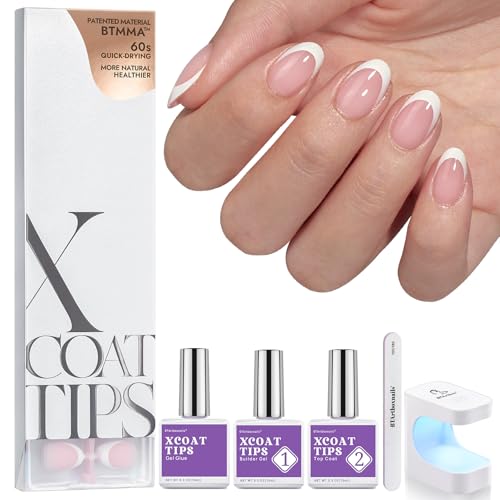 BTArtboxnails XCOATTIPS French Nails - Extra Short Almond Tips with