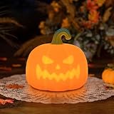 LEDHOLYT Night Light for Kids, Cute Silicone Nursery Pumpkin Lamp for Baby and Toddler, Halloween...