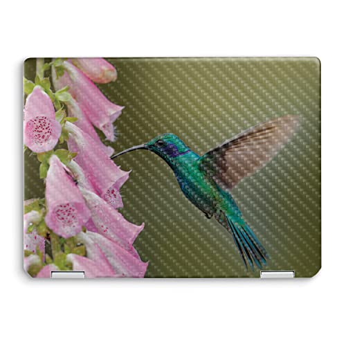 Image of MightySkins Carbon Fiber Skin Compatible with HP Spectre x360 14 inch (2022) Full Wrap Kit - Hummingbird | Protective, Durable Textured Carbon Fiber Finish | Easy to Apply | Made in The USA
