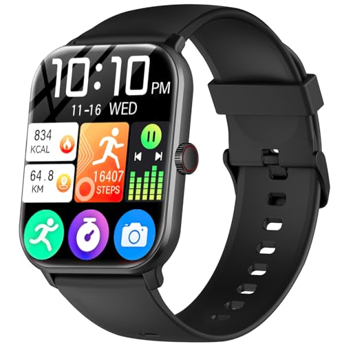 �X�}�[�g�E�H�b�`�y2026���ǍŐV�^�zBluetooth�ʘb�@�\ iPhone�Ή� �A���h���C�h�Ή� ���y�Đ� �d��@�\ �����ʌv SMS/Line�ʒm ���@�\�X�}�[�g�E�H�b�` 100��މ^�����[�h