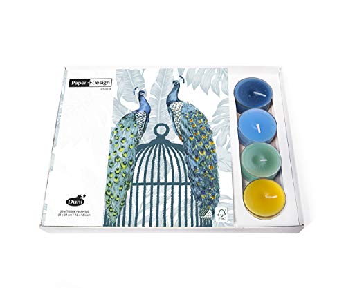 Tischdeko 1 Set Kombibox Pfau Peacock Tier