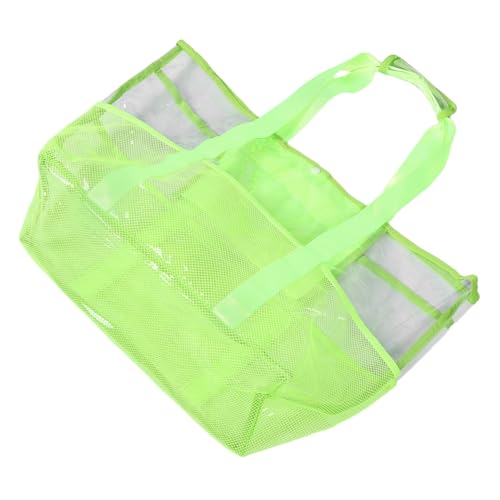 Hemoton Travel Friendly Foldable Beach Tote Bag for Women Clear Mesh Handbag with Comfortable Design for Pool Vacation Outdoor Activities Ample Storage