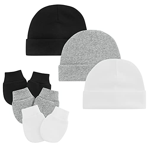 Image of Baby Hats and Mittens Set Newborn Essentials Beanie Newborn Infant Hats for Baby Boys Girls
