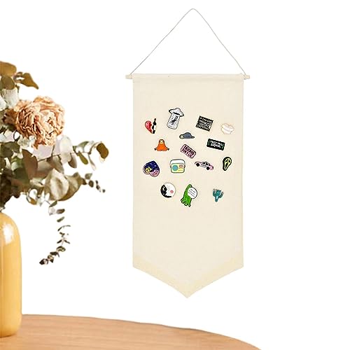Geteawily Emaille Pin Stof Display | Stoffen Badge Opberghouder Emaille Broche Organizer - Pin Board, Canvas Banner voor Appartement, Studie, Woonkamer, Slaapkamer