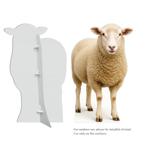 Image of Sheep 2FT Life Size Cardboard Cutout - A Fun Animal Standup for Photo Booths, Birthday Parties, and Events