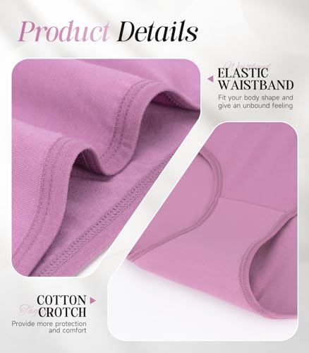 TANSTC Baumwoll Hipster Slips Damen 6er-Pack, Niedrige Taille, Atmungsaktive Sportunterwäsche - Damen Unterwäsche XS 6