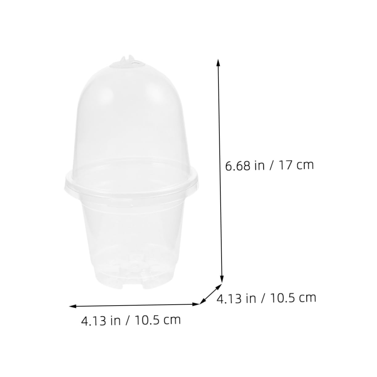TOYANDONA Lot de 10 Sets de Petits Pots de Fleurs avec Couvercle Trous de Drainage Ajustement Température Humidité Jardinage Intérieur Extérieur