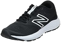 New Balance Women's 520v7 Running Shoes, Black/White, 8 US Wide