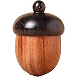 Acorn Shaped Pill Organizer, Portable Medication Storage Box with Locking Lid, Travel Friendly Tablet Container for Hiking and Camping and Work