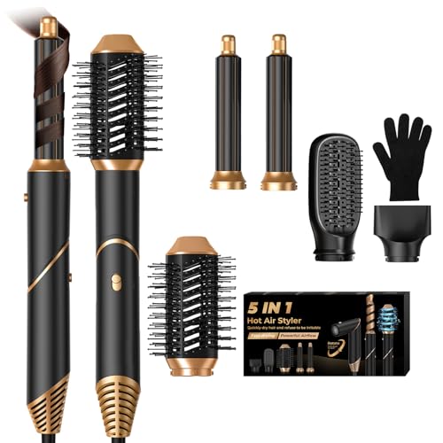 Image of Hair Dryer Brush with Detachable Air Styler,5 in 1 Negative Ionic Magic Hair Styler,Hot Air Brush for Women Volumizer,Straightener,Drying