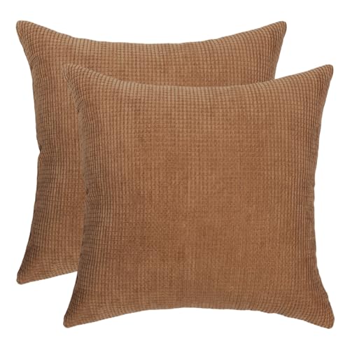 Betadistor 527-0614 Cord-Kissenbezüge, quadratisch, 45,7 x 45,7 cm, 2 Stück