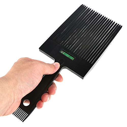 Rehomy Barber Flat Top Comb, Men Wide Tooth Comb Bubble Level Oil Hair Cutting Angle Adjustment Leveling System Hairdressing Tool