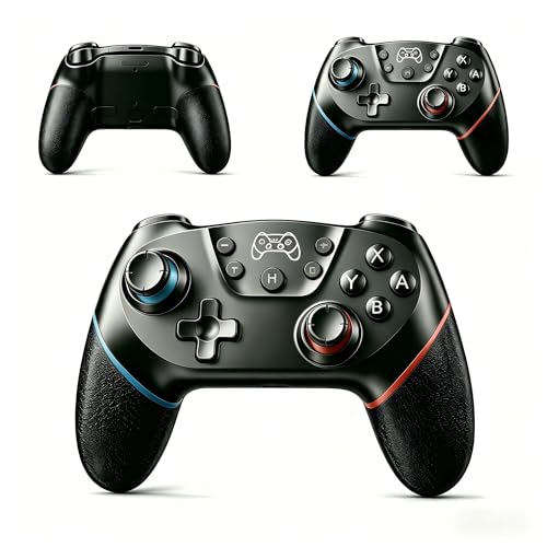 UPDATE-VERSION Controller für Switch/Switch 2/Lite/OLED, Controller für Switch Pro mit Aufwachen, Wireless Controller für Switch mit 6-Achsen Gyroskop, Double Shock, Turbo und Screenshot