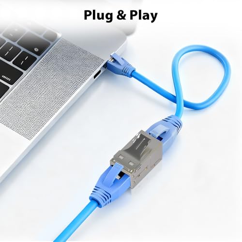 Cyberguys conector acoplador STP CAT6A RJ45 5 unidades miniatura 7