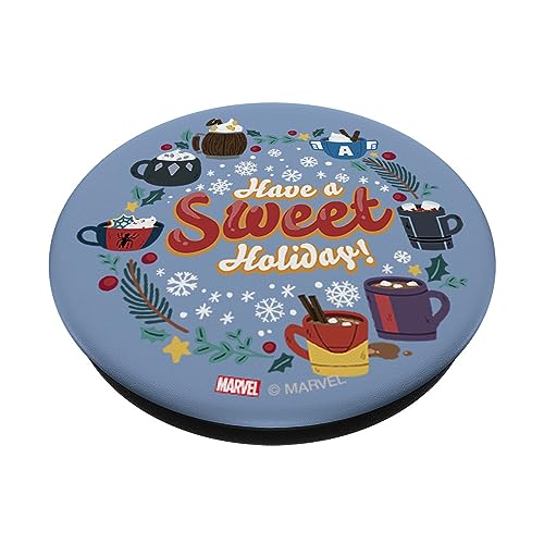Marvel Avengers Christmas Hot Chocolate Have a Sweet Holiday PopSockets Swappable PopGrip, Black - Image 2