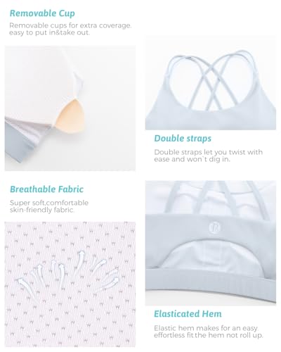 Image of RUNNING GIRL Sports Bras for Women,Padded Sports Bra Tank Top Sexy Crisscross Back High Impact Longline Workout Yoga Bra