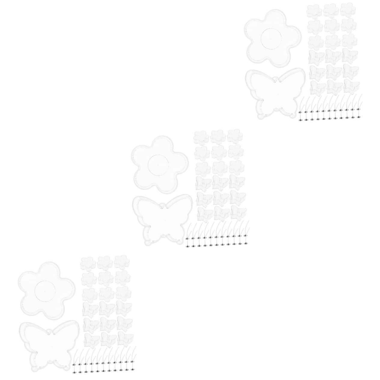 Operitacx 3sets Contenitori Per Candele Plastica Riutilizzabili Gusci Ignifughi Con Stoppini Kit Per Creare Candele Fai Da Te Farfalle Fiori Stoppini