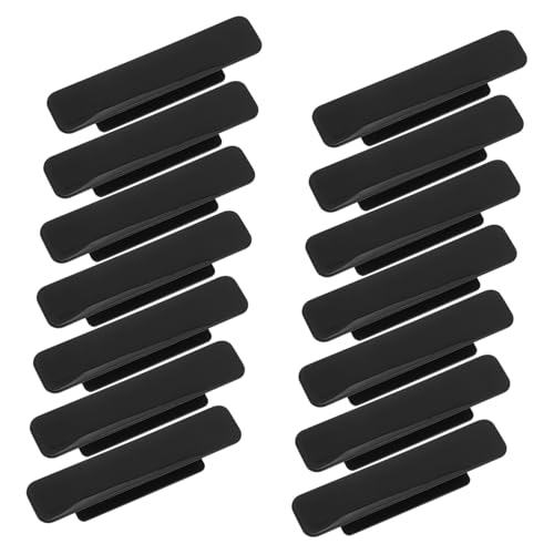 Healeved 20個 粘着式ノードリルプッシュプルハンドル ブラック キッチンキャビネット 引き出し 衣装棚 書棚 ガラス扉対応 簡単貼付け 取付不