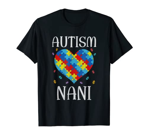 Autism Nani Matching Family Heart Autism Awareness Puzzle T-Shirt