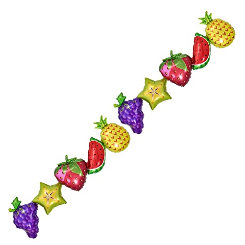 Image of Atpata Funky Cojoined Fruit Theme Foil Balloons for Tutti Fruity /Twotti Fruity Summer Aloha Fruits theme Birthday Party Decoration