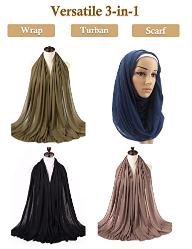 Head Wraps for Black Women Stretch Headwraps Large Hair Wraps Hijab Scarves for Muslim Head Scarf Turban Headbands3