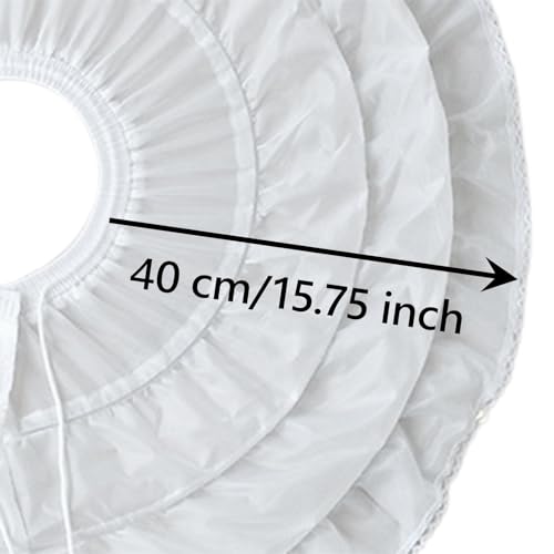 Girl 3 Hoops Petticoat Lolita Children Crinoline Skirt for Dressing up Gift Prom White2