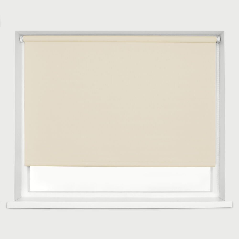 Cappuccino Blackout Roller Blinds Thermal Blackout Material Metal Brackets & FIttings 25mm Roller Tube Easy Fit Child Safe Bedroom Office 180cm Width x 210cm Length