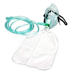 2Pack Adult Non-Rebreather Oxygen Mask with Reservoir Bag – Size L