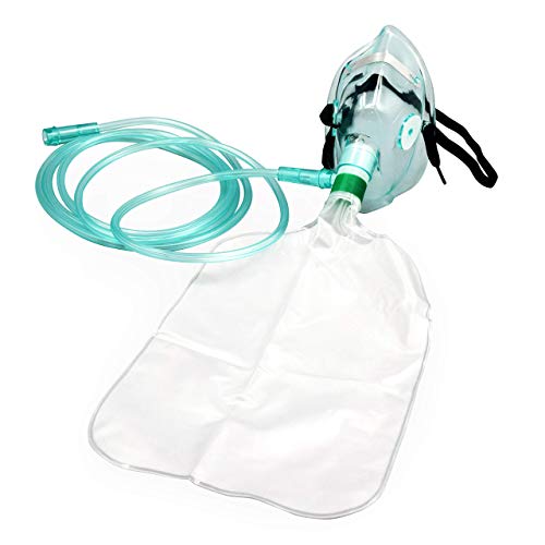 2Pack Adult Non-Rebreather Oxygen Mask with Reservoir Bag – Size L