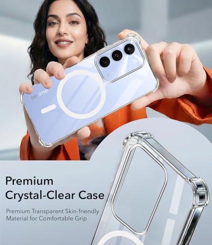 Image of Jkobi Shockproof Crystal-Clear Back Cover for Realme C83 5G (Magsafe Wireless Support | Drop & Camera Protection | Hard Polycarbonate)