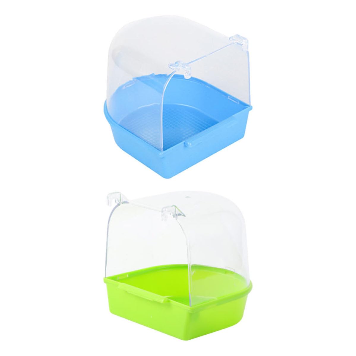Bañera azul de PVC para aves en jaulas BESTonZON lavabo de ducha colgante de verano
