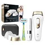 Braun IPL Silk-Expert Pro 5, At Home Permanent Visible Hair Removal, White/Gold, PL5223 & Braun Face Mini Hair Remover FS1000