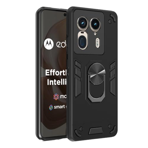 Image of NDCOM for Moto Edge 50 Ultra Back Cover | Motorola Edge 50 Ultra Back Cover | Shockproof Ring Holder Case