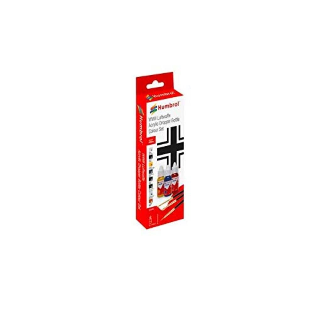 Humbrol DB9063 - Humbrol Acrylic Paint & Brush Luftwaffe WWII Colour
