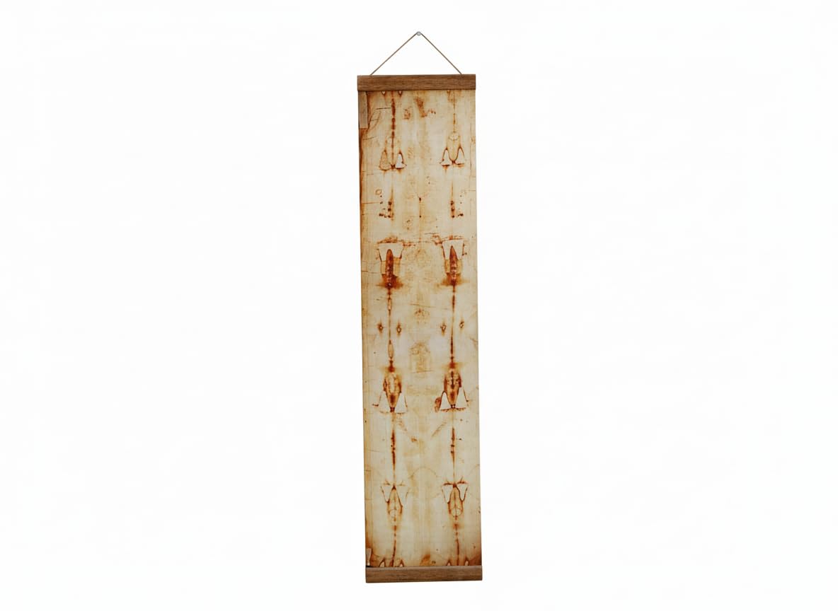 Shroud of Turin Canvas Print - Jesus Christ, Framed Religious Art, Large 35.4" x 8.7" - Christian Gift & Wall Decor