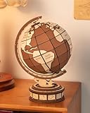 Wowood 3D Puzzles Globe for Adults-Global Wonders, 3D Wooden Puzzles Model Building Creation Set for Adults, Home Decor/Creative Gifts/DIY Crafts for Friends (277PCS)