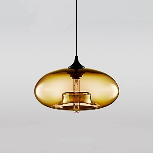 Suspension industrielle vintage E27 avec finition verre coloré haut de gamme
