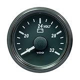  Voltímetro VDO SingleViu 52 mm (2-1/16\") para sistemas de 24 V - 32 V