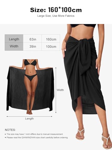 Image of QIANXIZHAN Women's Swimsuit Cover Up,Beach Sarong Wrap Bottom Coverup