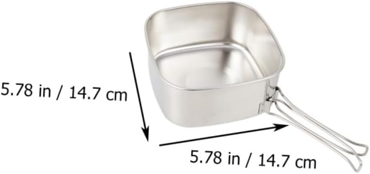 Camping Cookware Set Stainless Steel Pot Pan Set Plates Cups Backpacking Cook Gear for Outdoor Camping Picnic Hiking Camper