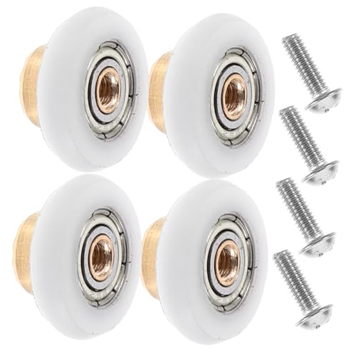 TOYANDONA 4個 シャワードアランナー 耐荷重設計 スムーズ滑走 ガラス扉用 浴室引き戸ローラー 簡単取り付け 省スペース仕様