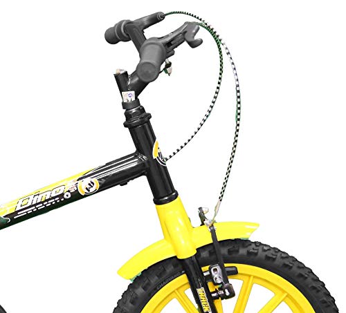 Bicicleta Dino Infantil Aro 16 Preto e Amarelo Track Bikes