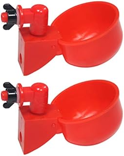 VILLCASE 2PCS Automatic Poultry Water Drinker, Poultry Water Container Chicken Feeding Cup Feeding Equipment Plastic Watering Cups Bowls for Chicken Ducks Quail Pigeon
