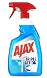 Le spray nettoyant pour les vitres Ajax Triple Action revient avec une nouvelle formule plus responsable composée à 99% d'ingrédients d'origine naturelle