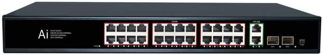 8Port Gigabit PoE Switch with 2Uplink Gigabit Ports, 10Port Unmanaged Ethernet PoE Switch with 120W Power, Support IEEE802.3af/at, VLAN, Metal Housing, Plug & Play (EW-08G20GB)