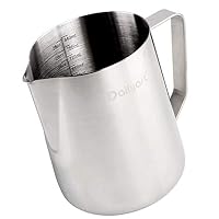 Dailyart Milchkännchen Edelstahl 304 mit speziellem Latte Art Ausguss, 900ml/30oz Handheld Milchkanne aus Edelstahl, Barista Zubehör, Milchschaumkännchen perfekt für Barista Cappuccino Espresso – Ansicht 1