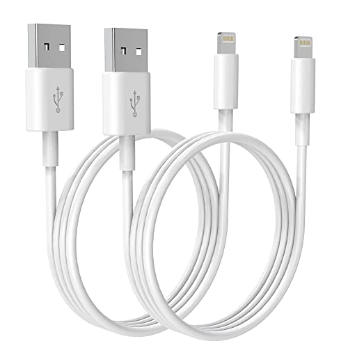 PEAPOLET 【Certyfikat Apple MFi iPhone, kabel Lightning USB-A do Lightning, kabel do szybkiego ładowania, oryginalny kabel do ładowania iPhone 14/13/12/11 Pro Max Mini Xs X XR 8 7 iPad 1 m, 2 szt