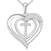 RIVIKO Heart Initial Necklace for Women,...